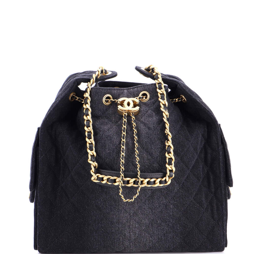 Chanel Medium 25 Hobo Bag Quilted Denim